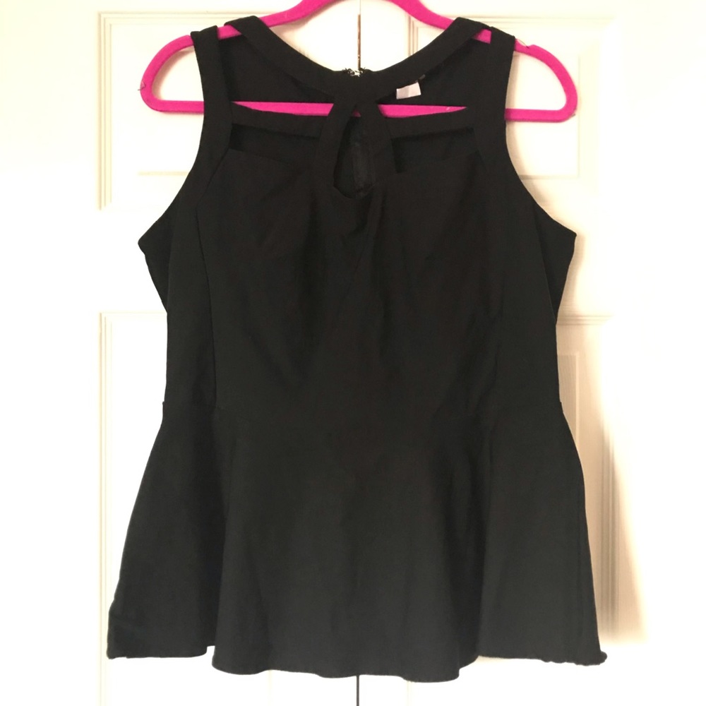 Black Peplum Top